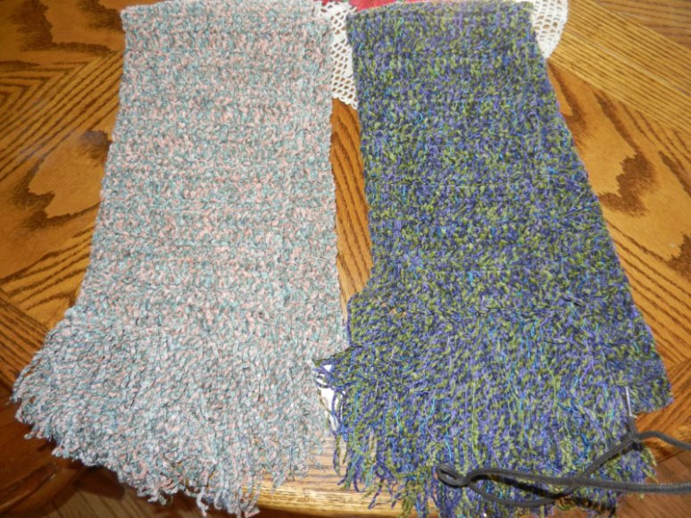Crochet scarves. by Bobbi